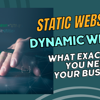 Difference Between Static and Dynamic Website. What exactly do you need for your business?